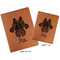 Irises (Van Gogh) Cognac Leatherette Portfolios with Notepads - Compare Sizes