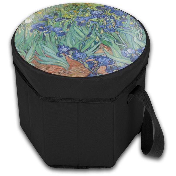 Irises (Van Gogh) Collapsible Personalized Cooler & Seat (Closed)