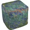 Irises (Van Gogh) Cube Pouf Ottoman (Bottom)