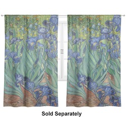Irises (Van Gogh) Curtain Panel - Custom Size