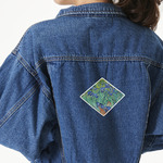 Irises (Van Gogh) Twill Iron On Patch - Custom Shape - X-Large