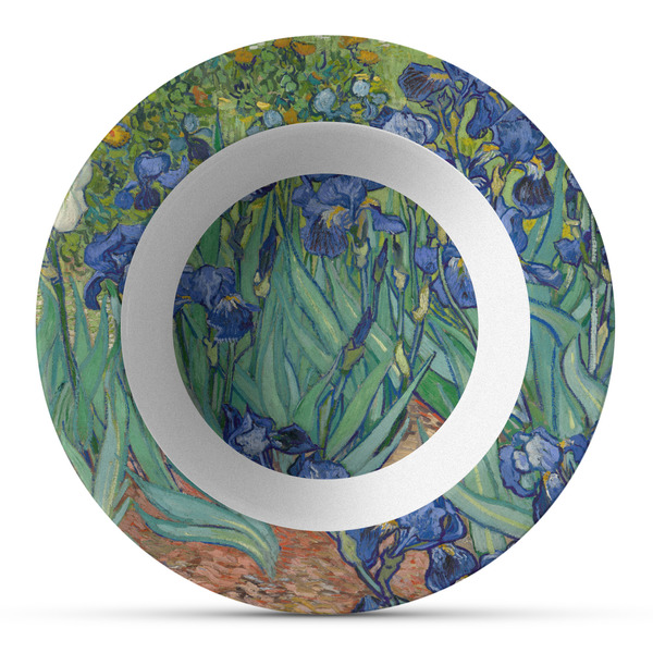 Custom Irises (Van Gogh) Plastic Bowl - Microwave Safe - Composite Polymer