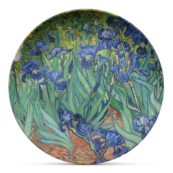 Custom Irises (Van Gogh) Microwave Safe Plastic Plate - Composite Polymer
