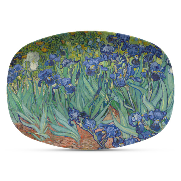 Custom Irises (Van Gogh) Plastic Platter - Microwave & Oven Safe Composite Polymer