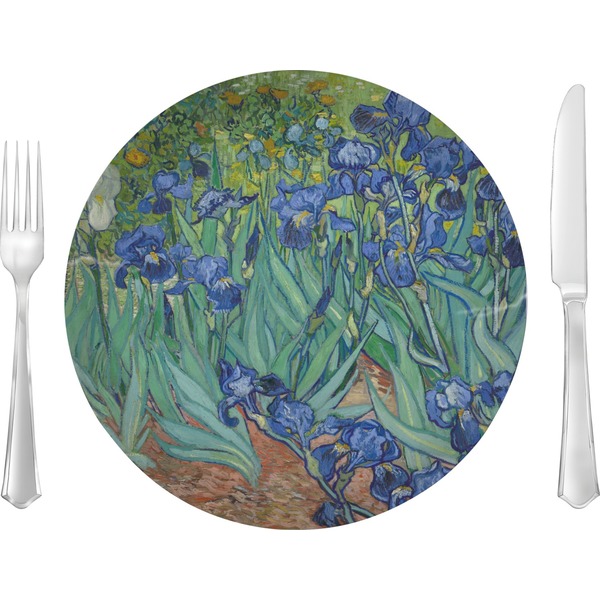 Custom Irises (Van Gogh) Glass Lunch / Dinner Plate 10"