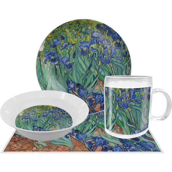 Custom Irises (Van Gogh) Dinner Set - Single 4 Pc Setting