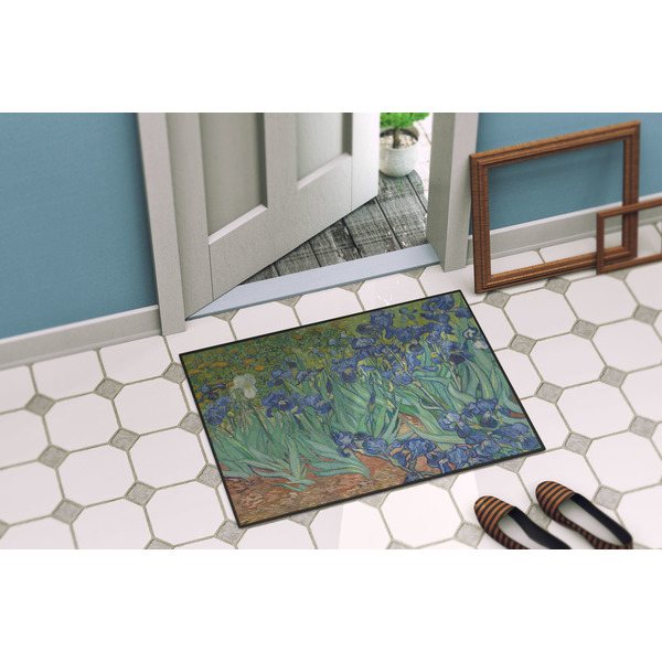 Irises (Van Gogh) Door Mat Lifestyle