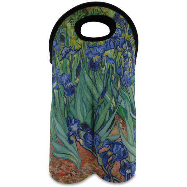 Custom Irises (Van Gogh) Wine Tote Bag (2 Bottles)