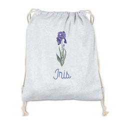 Irises (Van Gogh) Drawstring Backpack - Sweatshirt Fleece - Double Sided