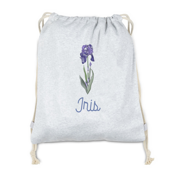 Custom Irises (Van Gogh) Drawstring Backpack - Sweatshirt Fleece - Double Sided