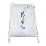 Irises (Van Gogh) Drawstring Backpack - Sweatshirt Fleece - Single Sided