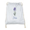 Irises (Van Gogh) Drawstring Backpacks - Sweatshirt Fleece - Single Sided - FRONT