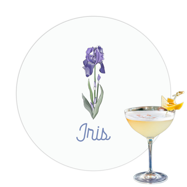 Custom Irises (Van Gogh) Printed Drink Topper - 3.25"