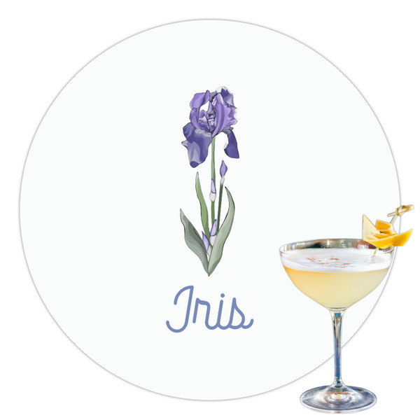 Custom Irises (Van Gogh) Printed Drink Topper - 3.5"