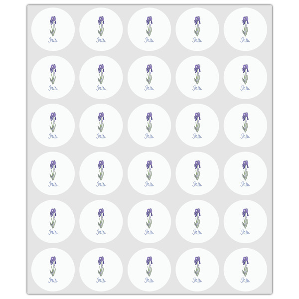 Irises (Van Gogh) Drink Topper - XSmall - Set of 30