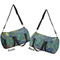 Irises (Van Gogh) Duffle bag small front and back sides