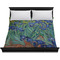 Irises (Van Gogh) Duvet Cover - King - On Bed - No Prop