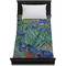 Irises (Van Gogh) Duvet Cover - Twin - On Bed - No Prop