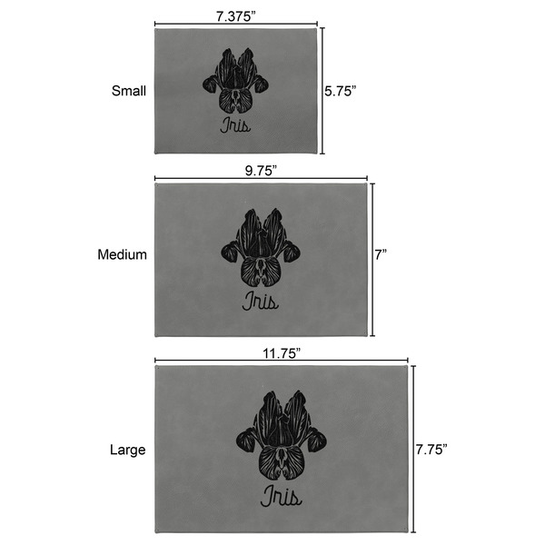 Irises (Van Gogh) Engraved Gift Boxes - All 3 Sizes