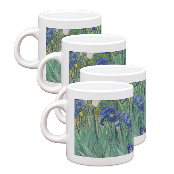 Custom Irises (Van Gogh) Single Shot Espresso Cups - Set of 4