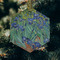 Irises (Van Gogh) Frosted Glass Ornament - Hexagon (Lifestyle)