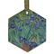 Irises (Van Gogh) Frosted Glass Ornament - Hexagon