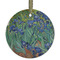 Irises (Van Gogh) Frosted Glass Ornament - Round