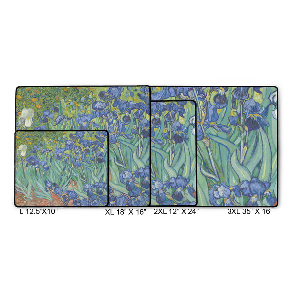 Irises (Van Gogh) Gaming Mats - SIZE CHART