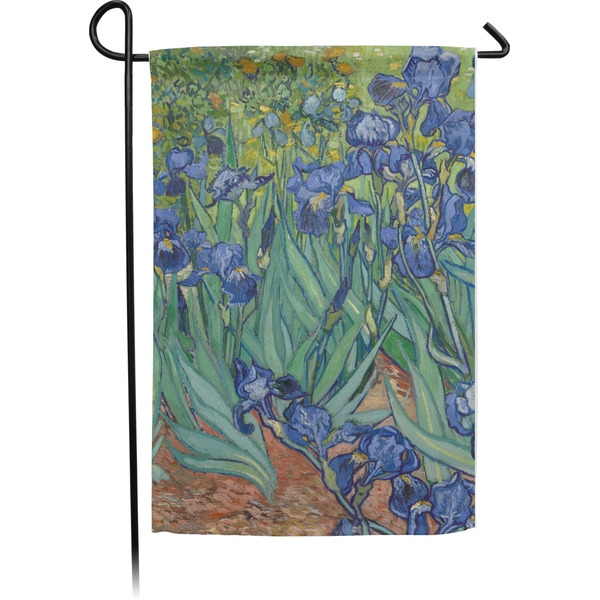Custom Irises (Van Gogh) Small Garden Flag - Single Sided