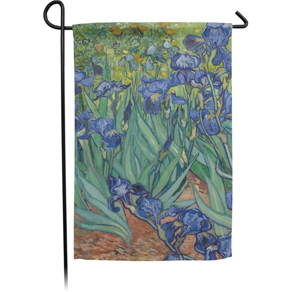 Custom Irises (Van Gogh) Small Garden Flag - Double Sided
