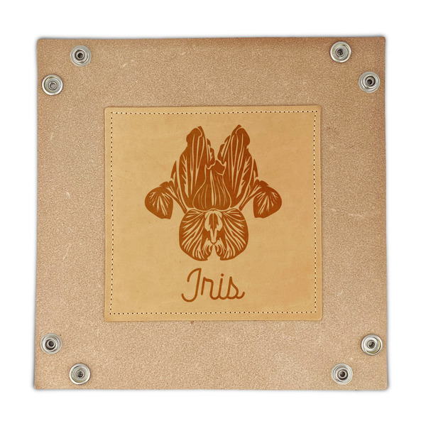 Irises (Van Gogh) Genuine Leather Valet Trays - FRONT (flat)