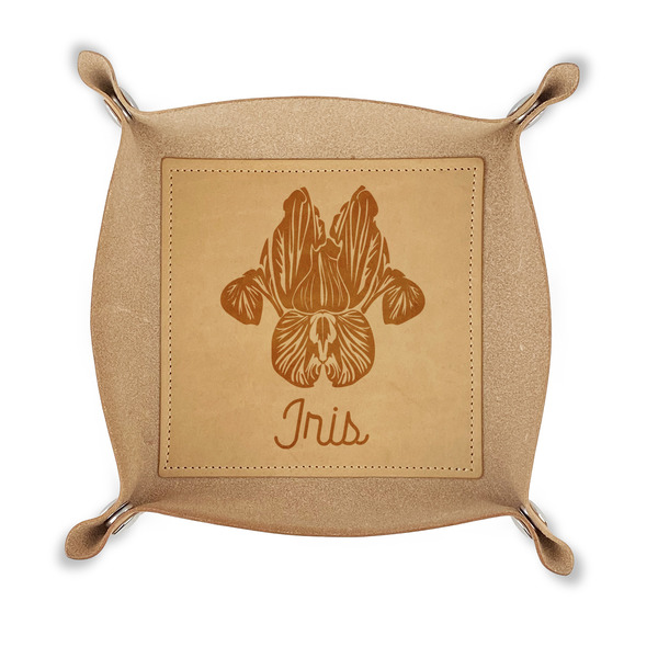 Custom Irises (Van Gogh) Genuine Leather Dice Tray
