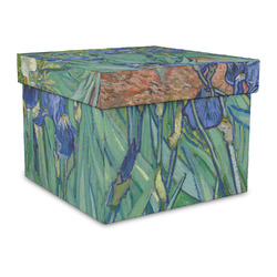 Irises (Van Gogh) Gift Box with Lid - Canvas Wrapped - Large