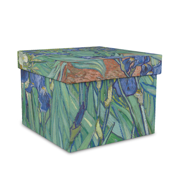 Custom Irises (Van Gogh) Gift Box with Lid - Canvas Wrapped - Medium