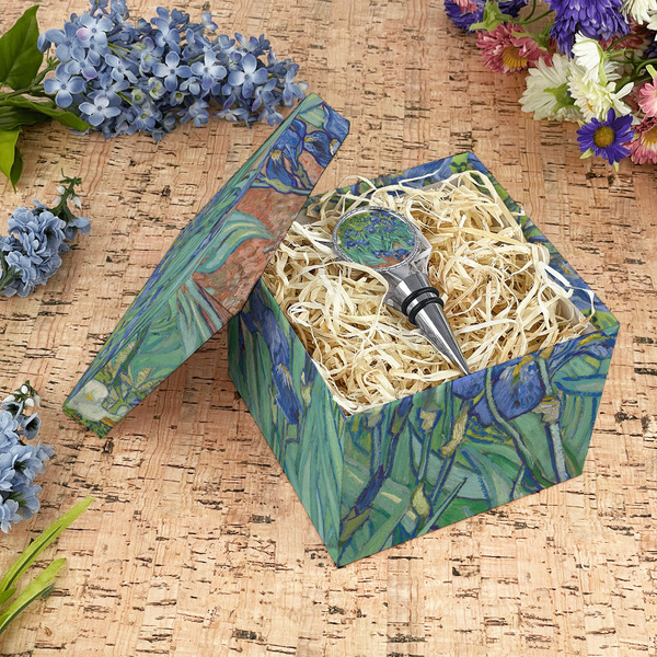 Irises (Van Gogh) Gift Boxes with Lid - Canvas Wrapped - Medium - In Context