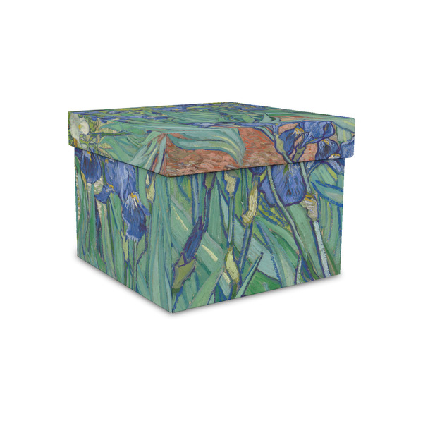 Custom Irises (Van Gogh) Gift Box with Lid - Canvas Wrapped - Small