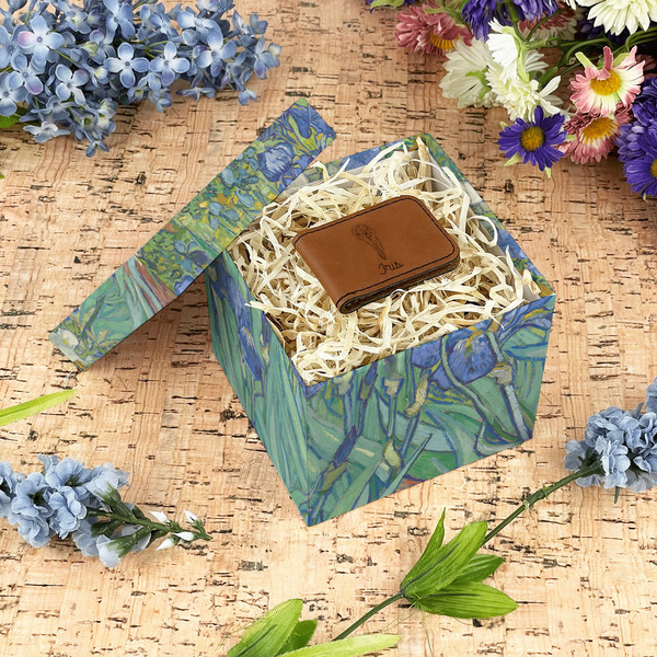 Irises (Van Gogh) Gift Boxes with Lid - Canvas Wrapped - Small - In Context