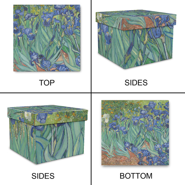 Irises (Van Gogh) Gift Boxes with Lid - Canvas Wrapped - X-Large - Approval
