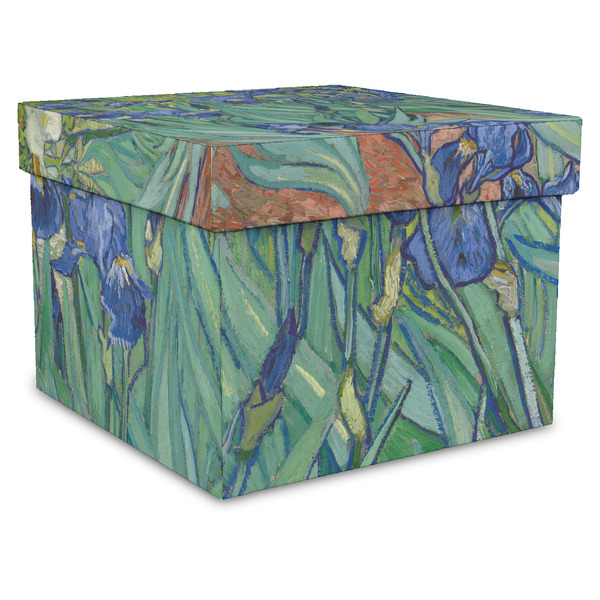 Custom Irises (Van Gogh) Gift Box with Lid - Canvas Wrapped - X-Large