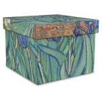 Irises (Van Gogh) Gift Box with Lid - Canvas Wrapped - XX-Large