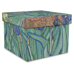 Irises (Van Gogh) Gift Box with Lid - Canvas Wrapped - XX-Large