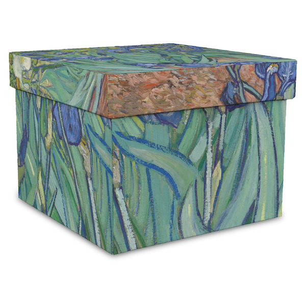 Custom Irises (Van Gogh) Gift Box with Lid - Canvas Wrapped - XX-Large
