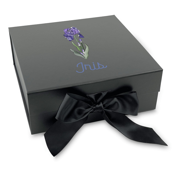Custom Irises (Van Gogh) Gift Box with Magnetic Lid - Black