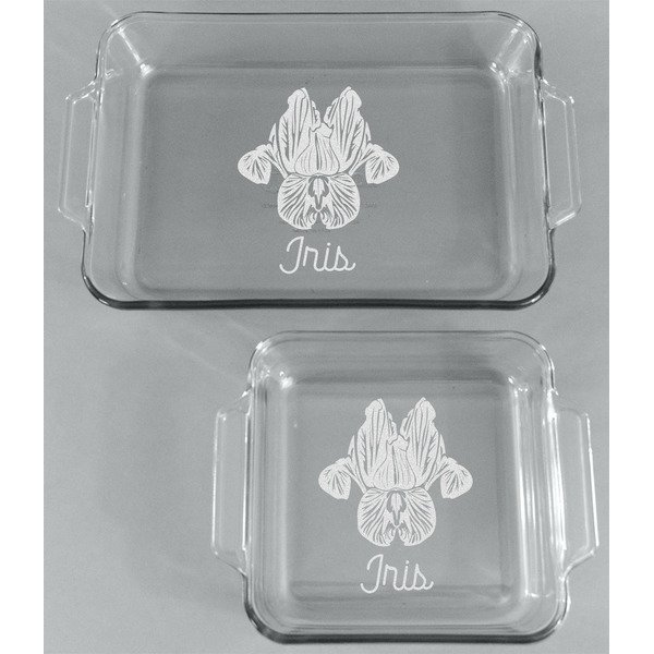 Irises (Van Gogh) Glass Baking Dish Set - FRONT