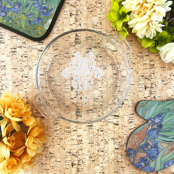 Irises (Van Gogh) Glass Pie Dish - LIFESTYLE