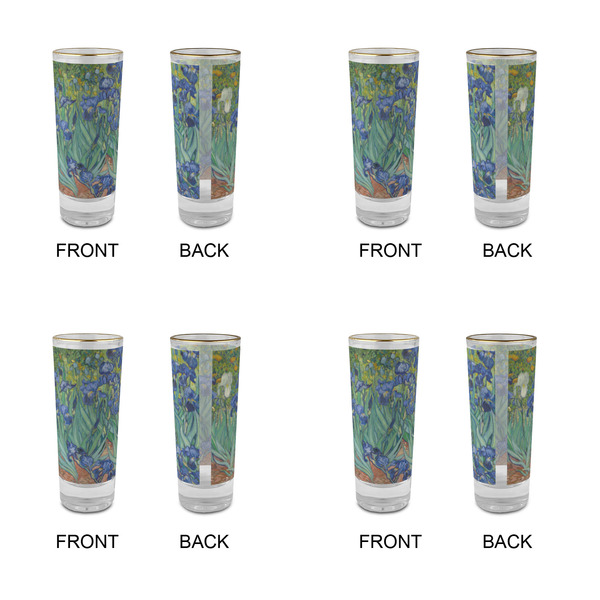 Irises (Van Gogh) Glass Shot Glass - 2 oz - Set of 4 - APPROVAL