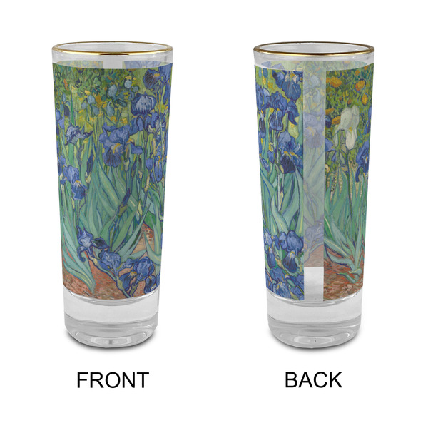 Irises (Van Gogh) Glass Shot Glass - 2 oz - Single - APPROVAL
