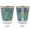 Irises (Van Gogh) Glass Shot Glass - with gold rim - APPROVAL