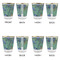 Irises (Van Gogh) Glass Shot Glass - with gold rim - Set of 4 - APPROVAL