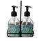 Irises (Van Gogh) Glass Soap & Lotion Bottle Set